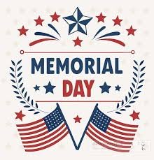 Memorial Day Graphic with flags